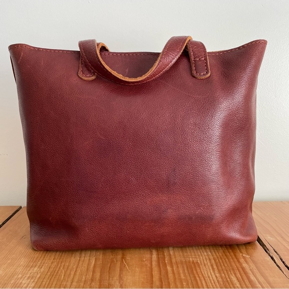 Portland Leather Goods NUTMEG Medium Crossbody Zippered Tote w/ Free Flair 🤎 - Picture 3 of 16
